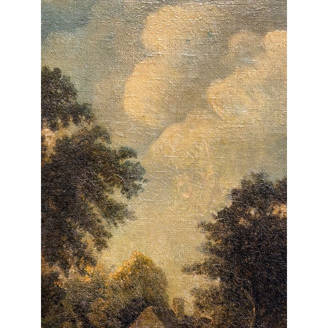 Late 18th Century 18th Century Oil on Canvas 'Road to the Farm' For Sale - Image 5 of 11