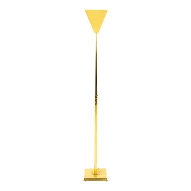 Frederick Cooper Style Mid Century Brass Torchiere Lamp For Sale