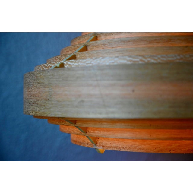 Brown Vintage Scandinavian Pendant Light with Pine Slats by Hans-Agne Jakobsson, 1960s For Sale - Image 8 of 14