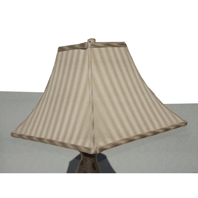 1990s Vintage French Country Table Lamp W Crackle Finish For Sale - Image 5 of 11