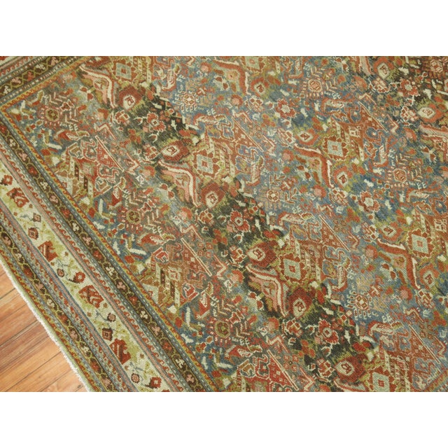Early 20th Century Brown Room Size Antique Persian Malayer Rug - 7'6" x 12'4" For Sale - Image 5 of 10