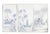 Hand Painted Chinoiserie Wallpaper Mural With Blue and White Landscape, Oriental Scenery Wall Art For Sale