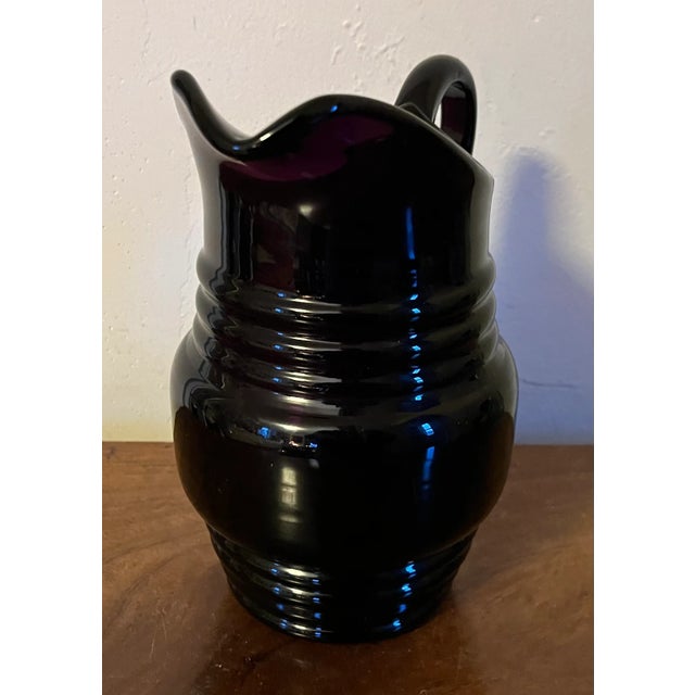 Amethyst Antique 19th Century English Regency Amethyst Glass Water Pitcher For Sale - Image 8 of 12