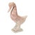 Floral Carved Soapstone Duck For Sale