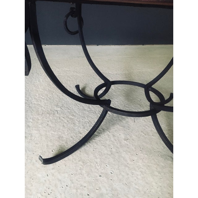 Black Rustic Oak and Wrought Iron Coffee Table, Belgium, 1950s For Sale - Image 8 of 15