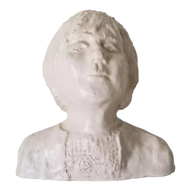 1980s Vintage Art Pottery Bust of a Woman Figurative Sculpture For Sale