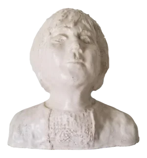 1980s Vintage Art Pottery Bust of a Woman Figurative Sculpture