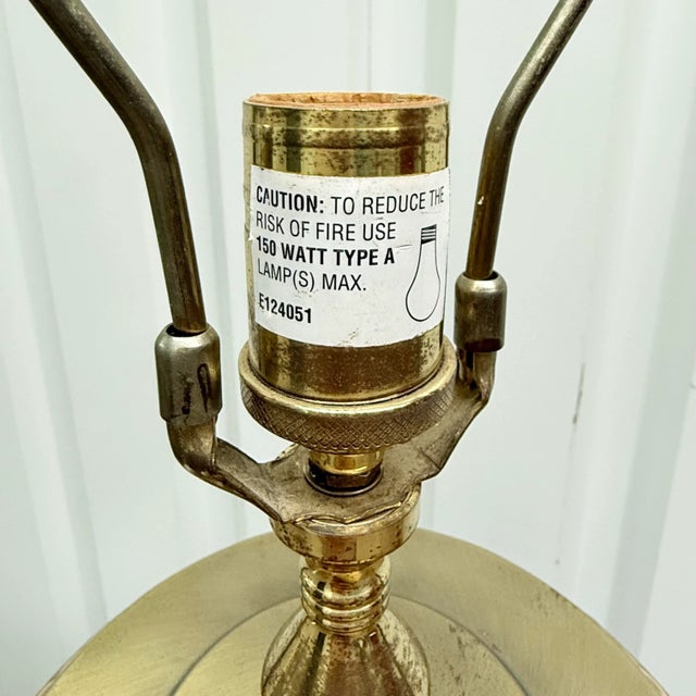 Vintage Oriental Accents Table Lamp - Hand-Painted Porcelain Design For Sale - Image 9 of 12