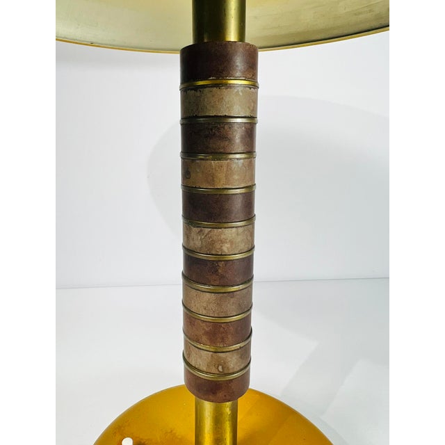 Mid-Century Modern Art Deco Danish Zenith Gold Table Lamp in Aluminum, Brass and Bakelite, 1960 For Sale - Image 16 of 18