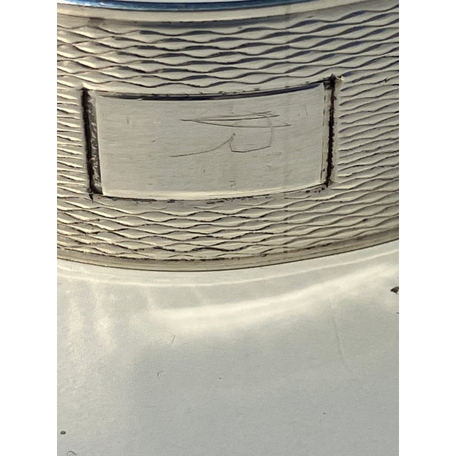 1940s Vintage Deakin & Francis English Sterling Silver, Engine Turned Napkin Ring, Circa 1945 For Sale - Image 5 of 6