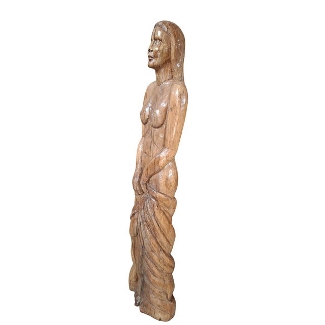 20th Century Wooden Sculpture of Female Nude For Sale - Image 11 of 17
