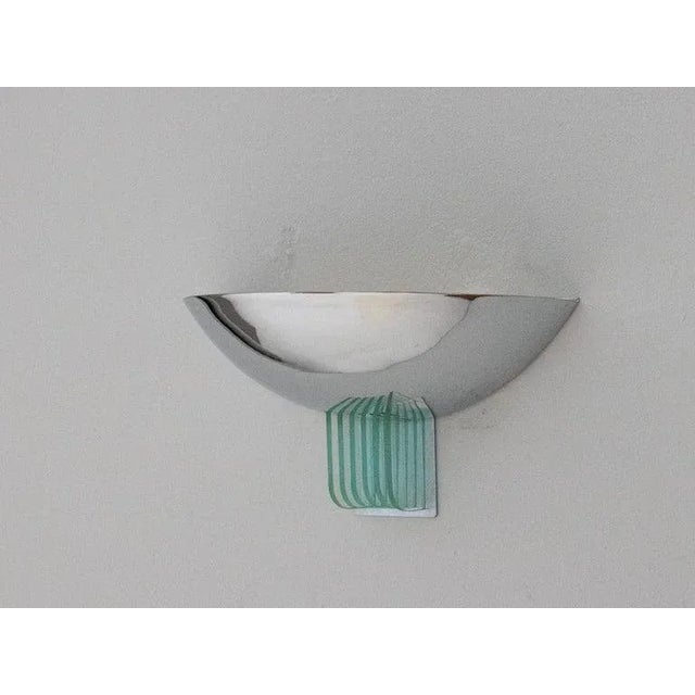 Chrome and Crystal Italian Sconces, 1960, Set of 2 For Sale - Image 3 of 13