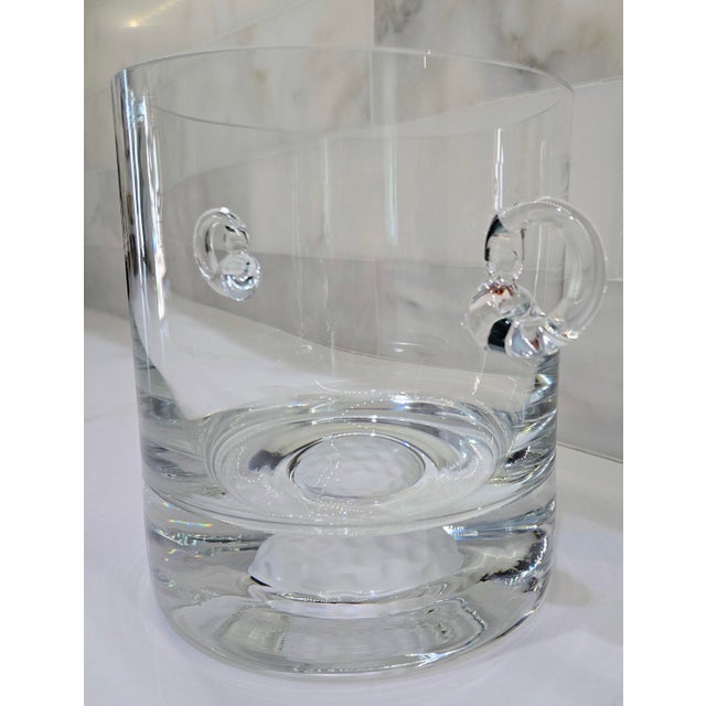 Vintage Krosno Polish Glass Golf Ball Ice Bucket – Golf Barware / Wine Chiller For Sale - Image 4 of 10