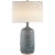 Culloden Table Lamp in Blue Lagoon with Linen Shade Designer: AERIN Height: 32.5" Shade Detail: 18" x 18" x 11" Linen...