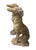 Pair of Mid-Century Neoclassical Style Cast Stone Seated Greyhound Statues For Sale - Image 4 of 10