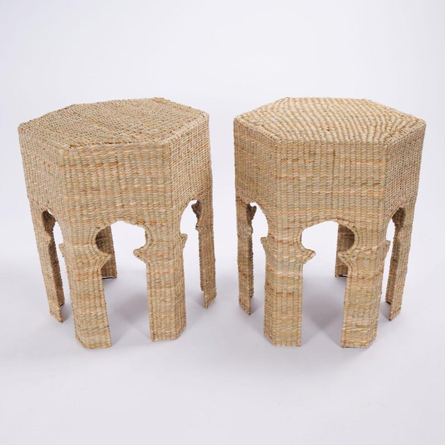 Moorish Style Woven Reed Stand or Table For Sale - Image 9 of 9
