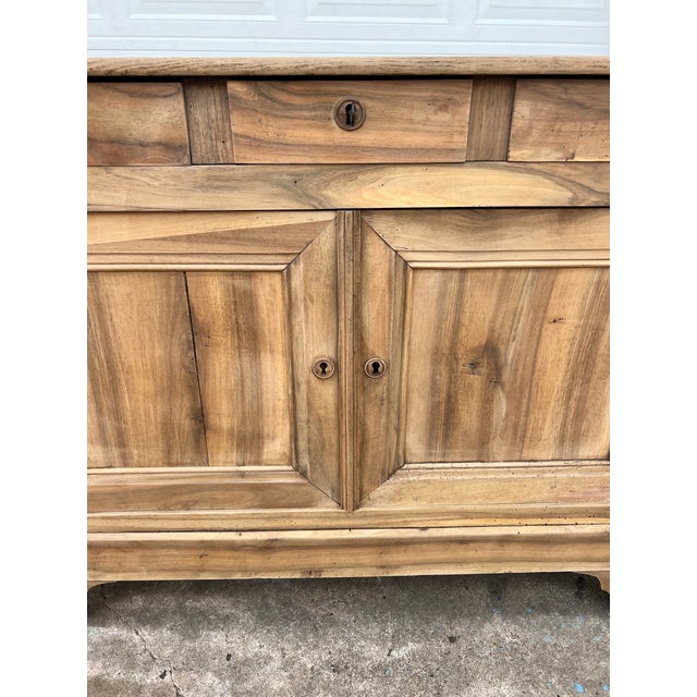 French French 19th Century Louis Philippe Bleached Walnut Two Door Buffet For Sale - Image 3 of 12