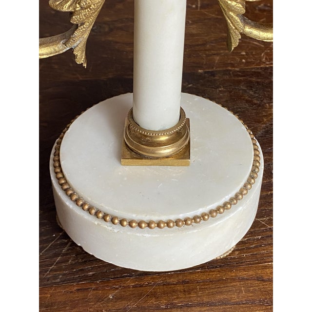 Antique French Bronze and Marble Candleholders from Befos, Set of 2 For Sale - Image 16 of 18