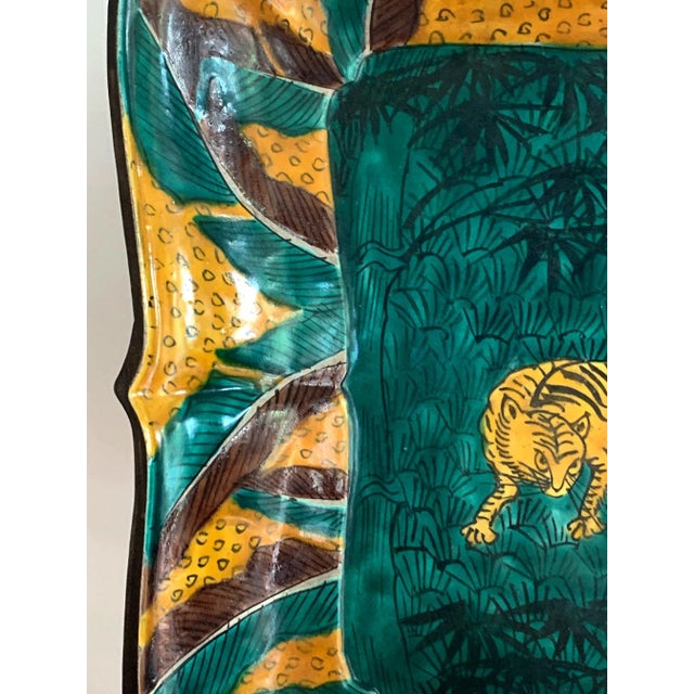 Japanese Yoshidaya Saiko Kutani Ceramic Dish For Sale In Atlanta - Image 6 of 11