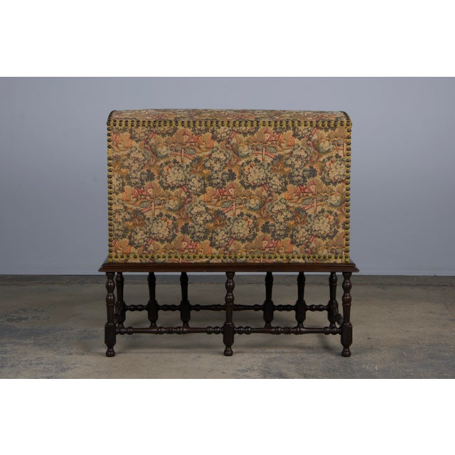 Antique French Louis XIII Style Needlepoint Tapestry Chest Bar For Sale - Image 12 of 12