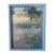 Vintage Framed Print of Vincent Van Gogh's "Flowering Gardens" Painting Encased in a Postmodern Blue Tubular Frame...