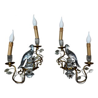 Vintage Wall Lights from Maison Baguès, 1950, Set of 2 For Sale
