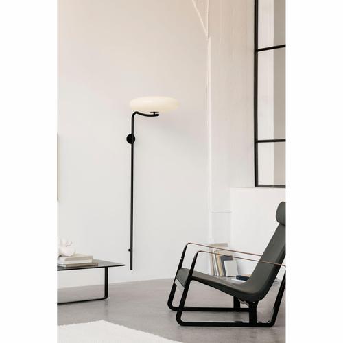 Black Model 2065 Wall Lamp with White Diffuser from Gino Sarfatti For Sale - Image 8 of 9