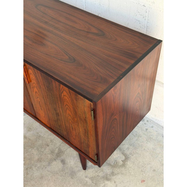 Rosewood Sideboard Credenza Storage Unit With Hinged Doors Denmark Mid-Century Modern 1960s For Sale - Image 10 of 10