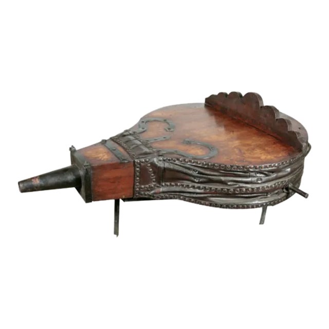 Large 19th Century French Blacksmith Forge Bellows Coffee Table For Sale