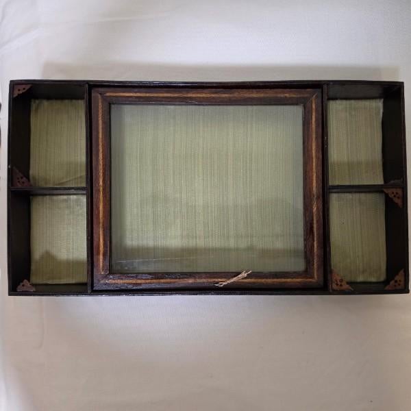 19th Century Anglo Indian Brass Strapped Rosewood Campaign Vanity Dressing Box For Sale - Image 10 of 18