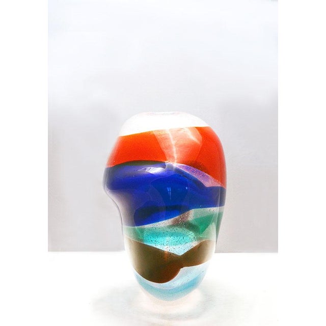 Fasce Vase in Murano Glass by Fulvio Bianconi for Cenedese, 1960s For Sale - Image 4 of 10