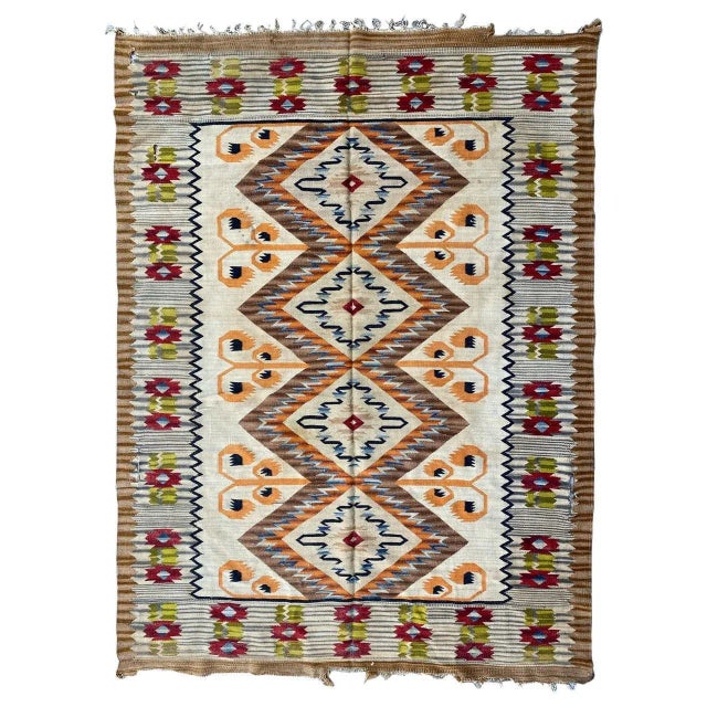 Mid-Century Scandinavian Flat Woven Kilim Rug For Sale - Image 13 of 13