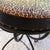 Vintage Wrought Iron Vanity Stool With Leopard Upholstery For Sale In New York - Image 6 of 10