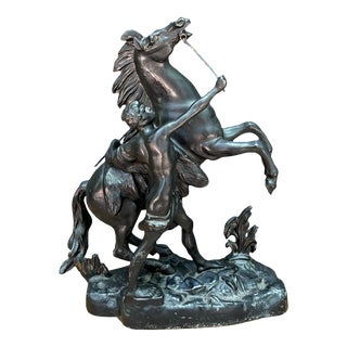 Cast Bronze Marley Horse Sculpture After Guillame Coustou For Sale