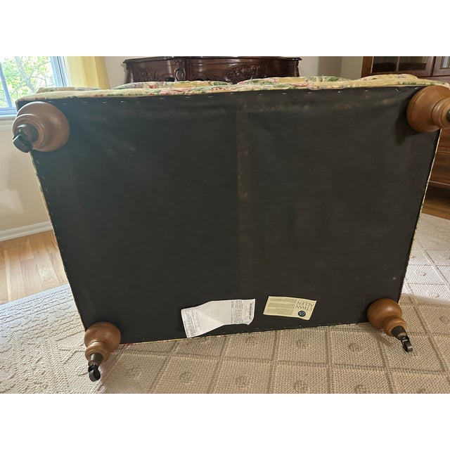 1990s 1990s Ethan Allen Tufted Ottoman For Sale - Image 5 of 9