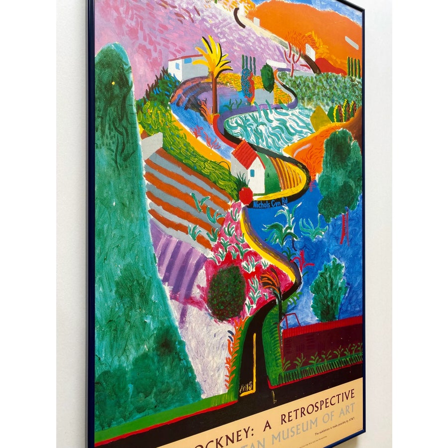 David Hockney Vintage 1988 Lithograph Print Framed Large Museum