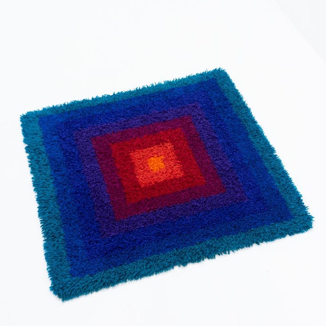 Mid-Century Modern Square Rug Mira-Carré by Verner Panton, 1970s For Sale - Image 3 of 12