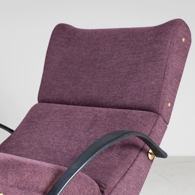 Mid-Century Modern P40 Armchair Blue Second Edition by Osvaldo Borsani for Tecno, 1955 For Sale - Image 3 of 12