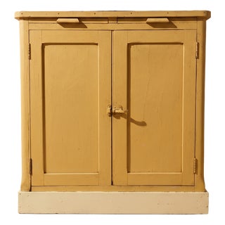 Antique Butter-Yellow Kitchen Sideboard, Late 19th-Early 20th Century For Sale