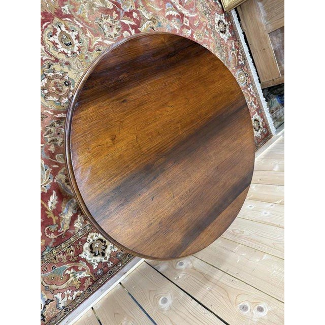 Napoleon III Tripod Pedestal Table in Rosewood For Sale - Image 6 of 8
