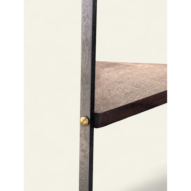 Mid-Century Modern Vintage Standing Ashtray with Teak Shelf, 1960s For Sale - Image 3 of 11