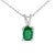 Elegance distilled into a mesmerizing piece, this pendant necklace crafted in 14K white gold features a sensual 6x4mm...