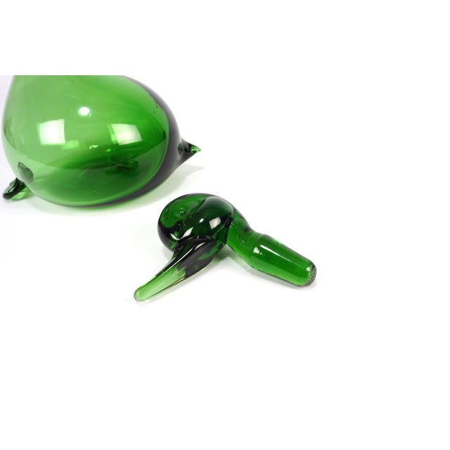 Murano Empoli Green Carafe by Gio Ponti, 1950s For Sale - Image 10 of 18