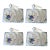Vintage Set of 4 Placemats & Matching Napkins Early to Mid 20th Century Blue Farmhouse Embroidered Tatting Shabby Chic Traditional English Cottage For Sale