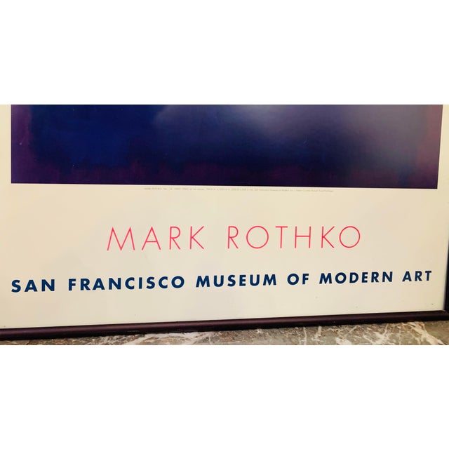 1960s 1960 Mark Rothko’s No. 14 ‘Color Show’ at the San Francisco Museum of Modern Art, Original Exhibition Poster in Original Frame For Sale - Image 5 of 12
