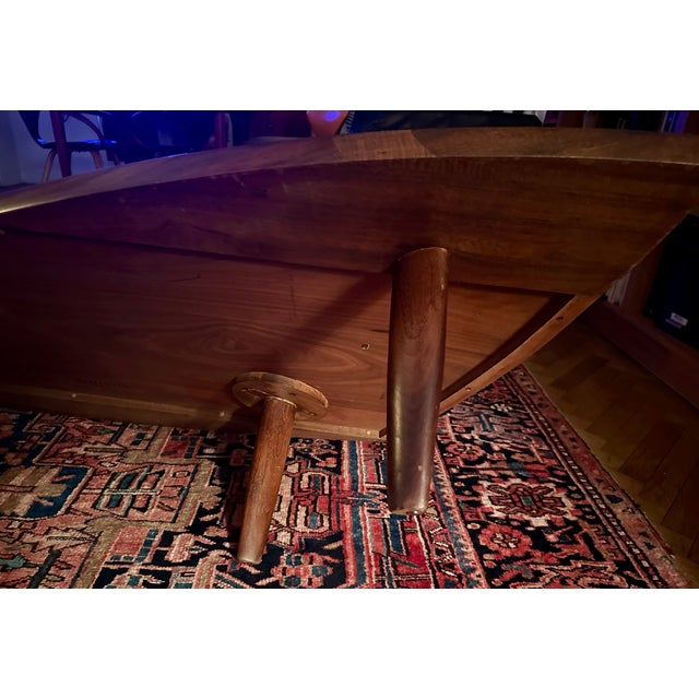 Mid-Century George Nakashima Rosewood Coffee Table Long and Organic Shaped For Sale - Image 9 of 15