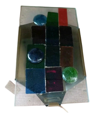 Coloured Glass Wall Lamp from Edialux, Belgium, 1950s