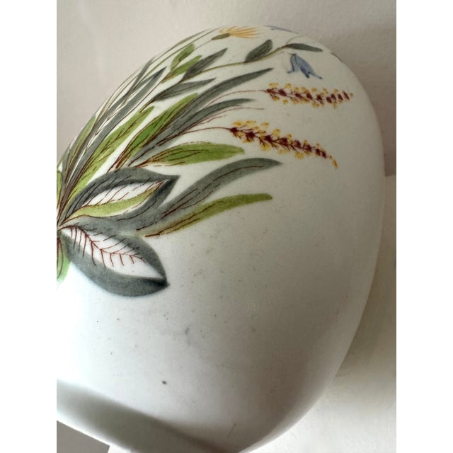 Ceramic Ceramic Vase with Hand-Painted Wildflowers by Lars Thorén for Rörstrand, 1960s For Sale - Image 7 of 11