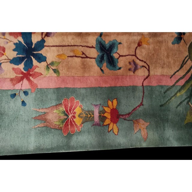 Art Deco Antique Chinese Art Deco Rug 9' 0" x 11' 6" For Sale - Image 3 of 6