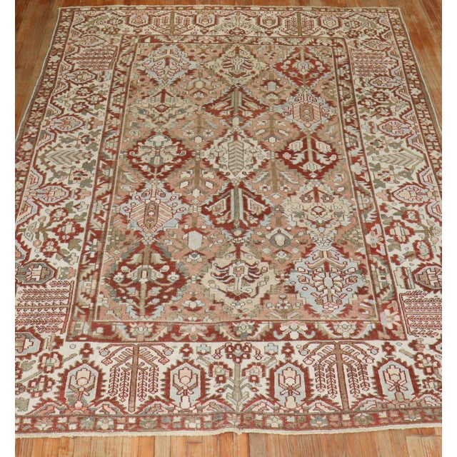 Antique Zabihi Collection Persian Bakhtiari Geometric Design Rug - 7'5" x 10'4" For Sale - Image 10 of 10